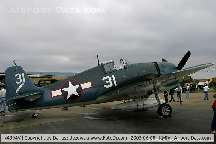 N4994V, 1944 Grumman F6F-5 Hellcat C/N A-11631 (USN93879), Grumman F6F-5 Hellcat  C/N 93879, N4994V