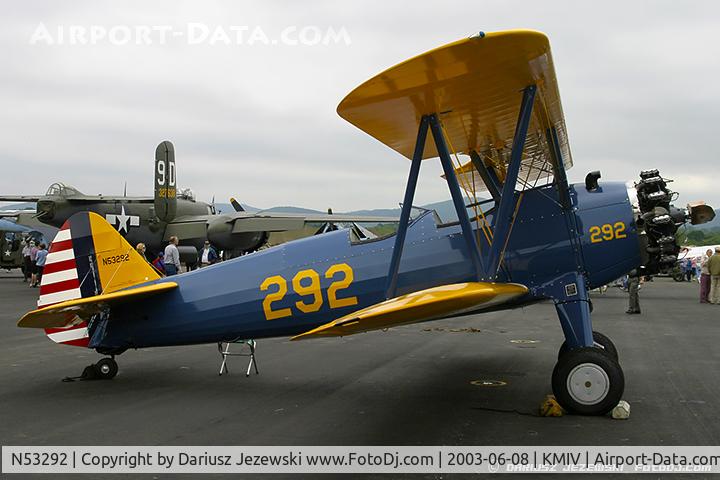N53292, 1942 Boeing D75N1 C/N 75-3856, Boeing D-75N1 Stearman C/N 75-3856, N53292