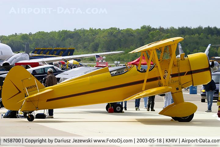 N58700, 1942 Boeing A75N1(PT17) C/N 75-3908, Boeing A-75N1 (PT-17) Stearman C/N 75-3908, N58700