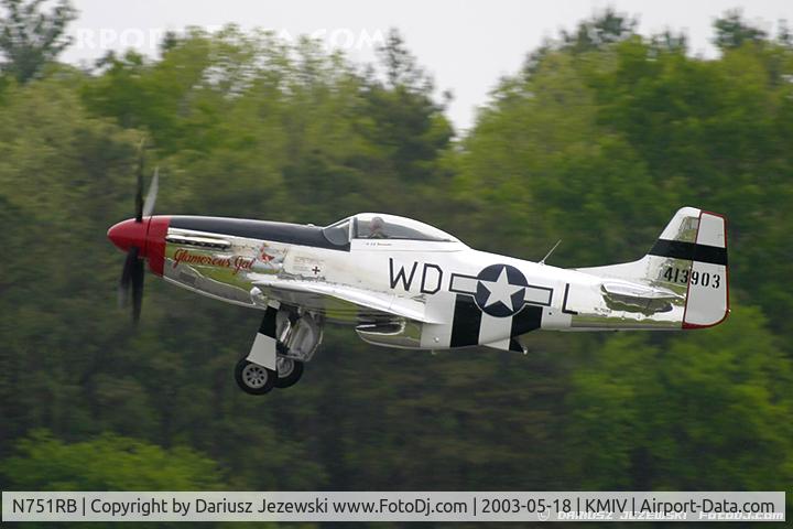 N751RB, 1944 North American P-51D Mustang C/N 44-13903JP, North American P-51D Mustang 