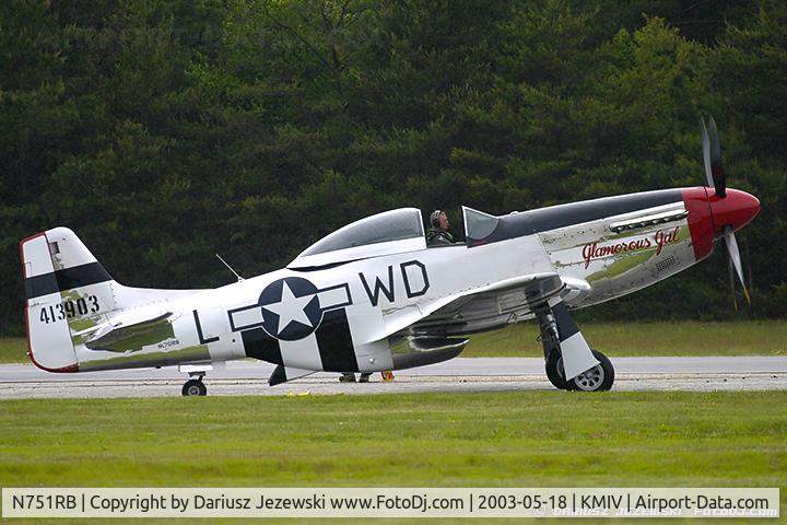 N751RB, 1944 North American P-51D Mustang C/N 44-13903JP, North American P-51D Mustang 
