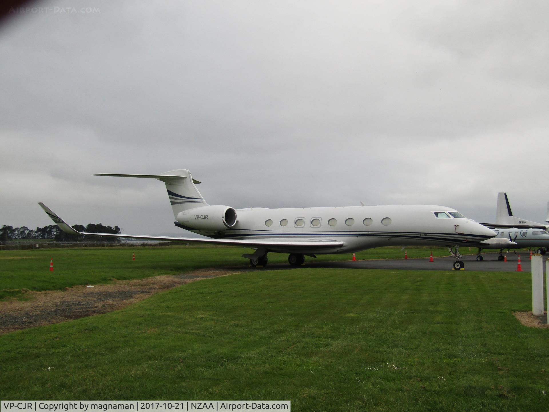VP-CJR, 2015 Gulfstream Aerospace G650 (G-VI) C/N 6168, at AKL