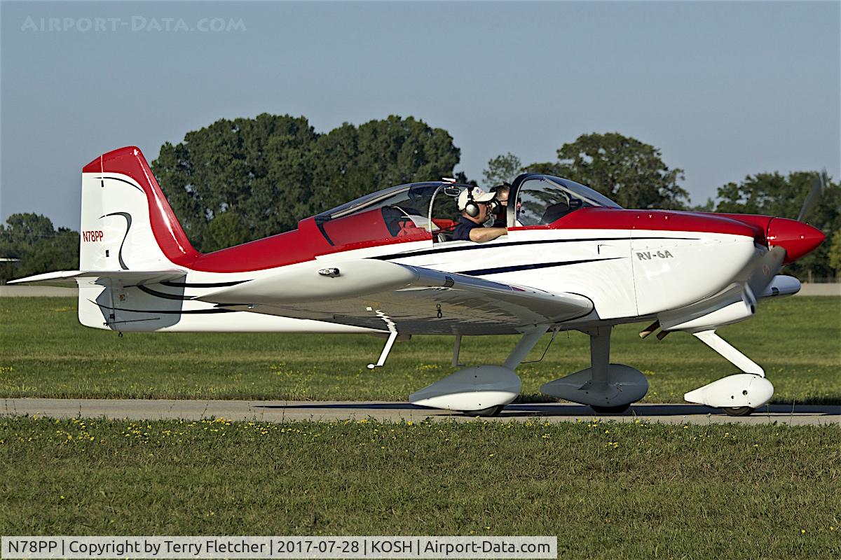 N78PP, 2002 Vans RV-6A C/N 25392, at 2017 EAA AirVenture at Oshkosh