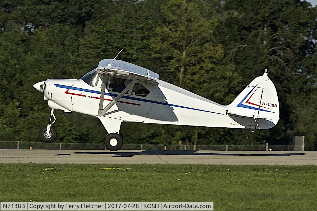 N7138B, 1956 Piper PA-22-150 Tri Pacer C/N 22-4358, at 2017 EAA AirVenture at Oshkosh