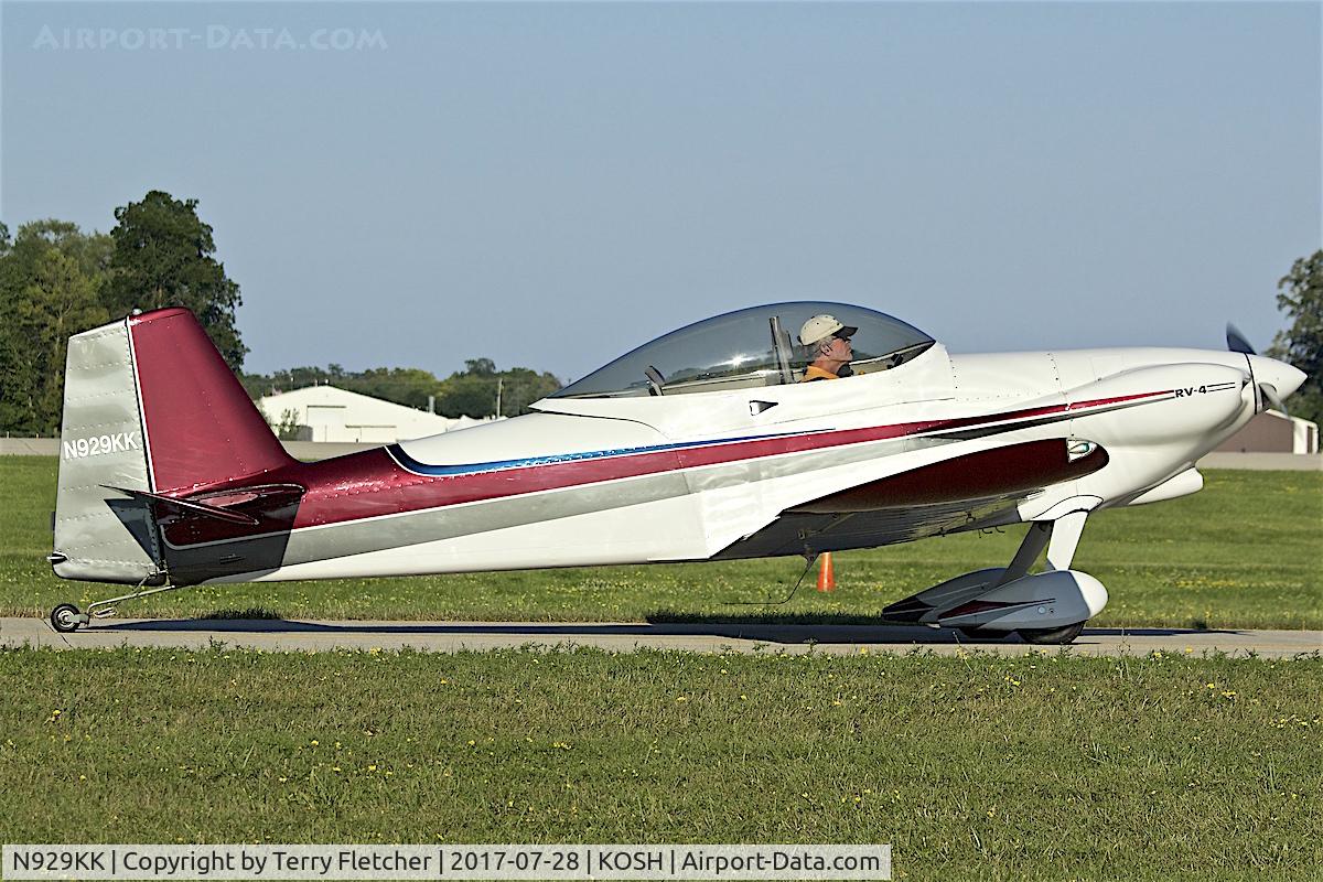 N929KK, 2002 Vans RV-4 C/N 1195, at 2017 EAA AirVenture at Oshkosh
