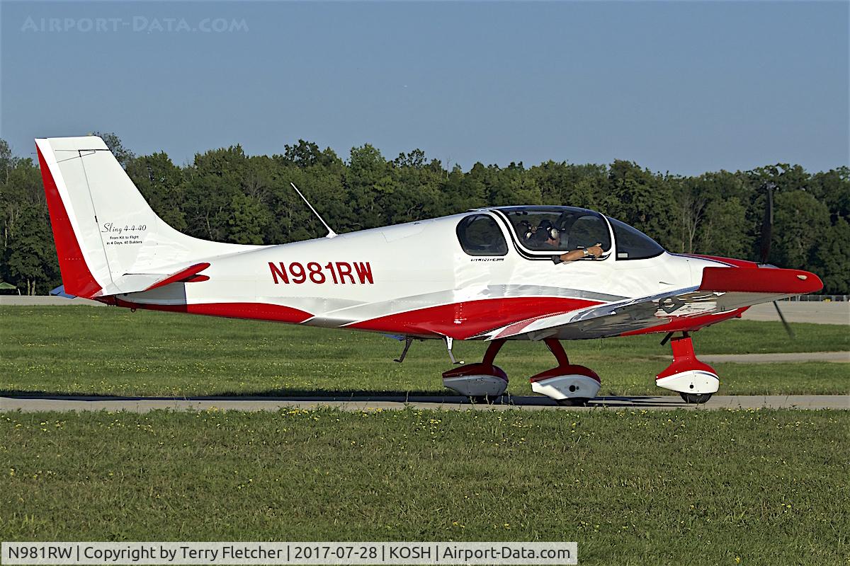 N981RW, 2014 The Airplane Factory Sling 4 C/N 057K, at 2017 EAA AirVenture at Oshkosh