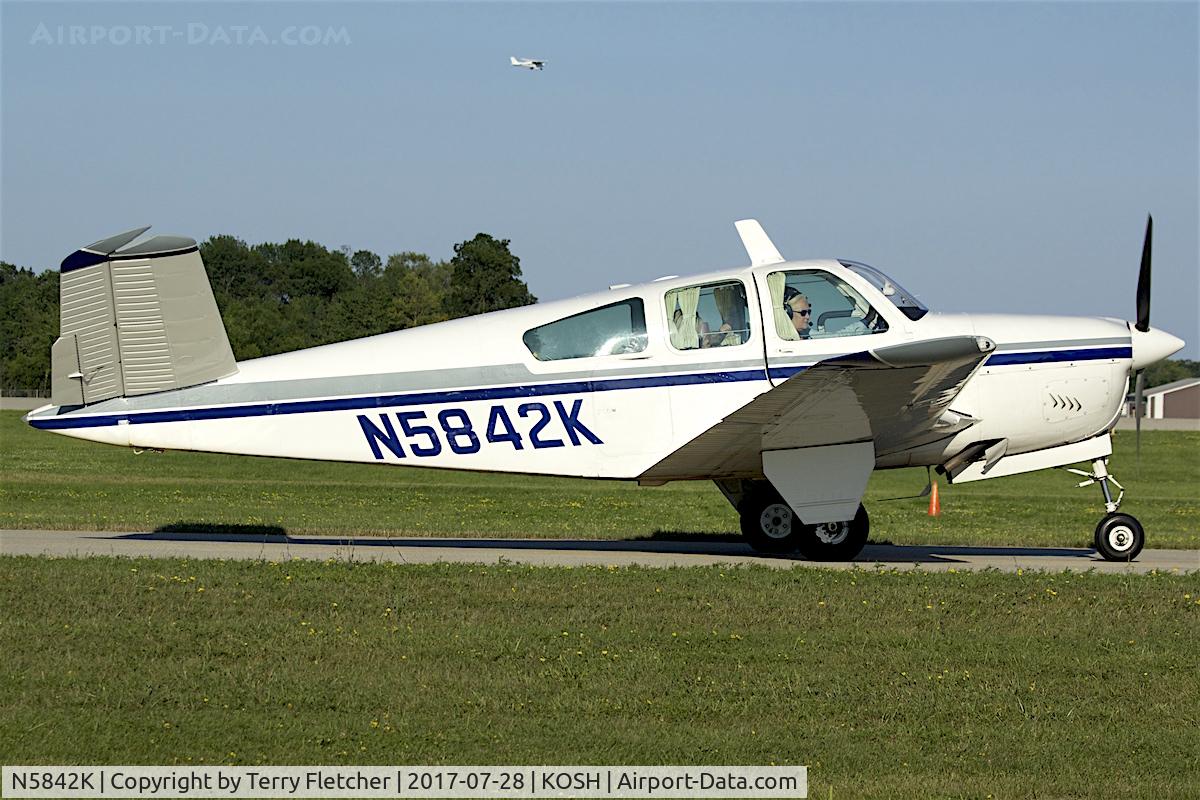 N5842K, 1965 Beech S35 Bonanza C/N D-7853, at 2017 EAA AirVenture at Oshkosh