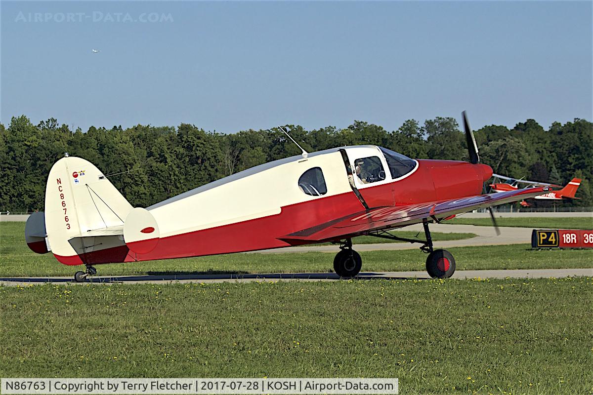 N86763, 1946 Bellanca 14-13 Cruisair Senior C/N 1124, at 2017 EAA AirVenture at Oshkosh