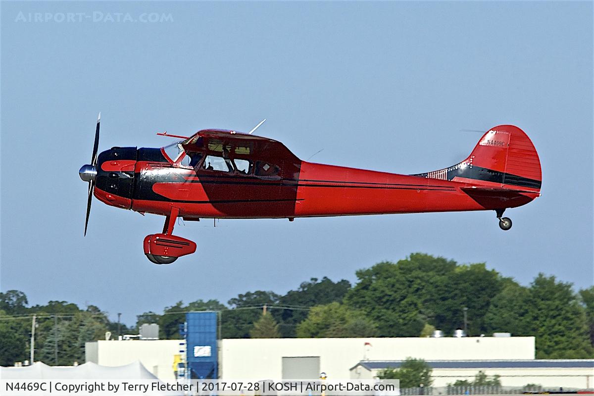 N4469C, 1953 Cessna 195B Businessliner C/N 16054, at 2017 EAA AirVenture at Oshkosh