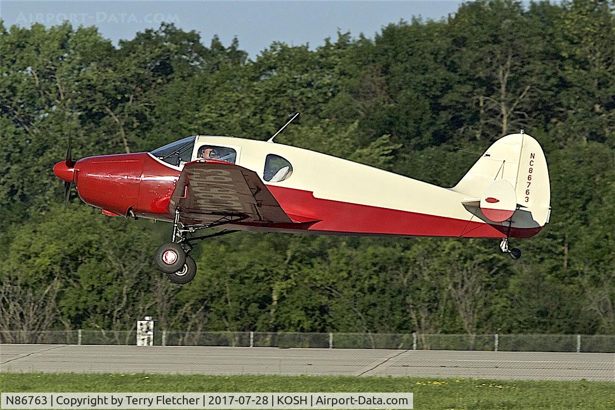 N86763, 1946 Bellanca 14-13 Cruisair Senior C/N 1124, at 2017 EAA AirVenture at Oshkosh