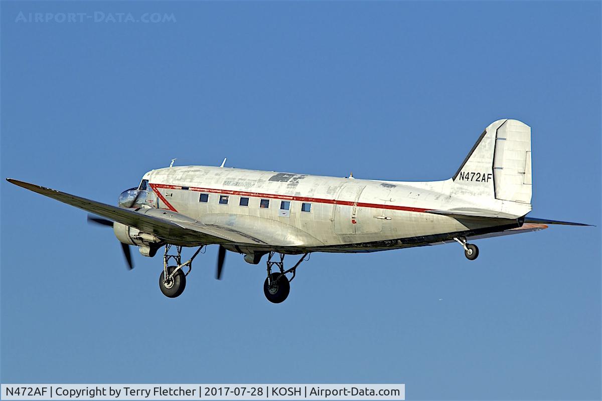 N472AF, 1944 Douglas DC3C-S1C3G (C-47A) C/N 13485, at 2017 EAA AirVenture at Oshkosh