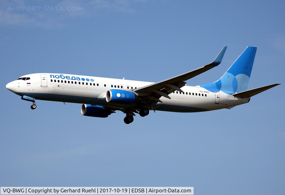 VQ-BWG, 2015 Boeing 737-8LJ C/N 41205, first arrival and a new Airline for FKB !
Pobeda start today his flights 3times the week to Moskau/Vnukovo