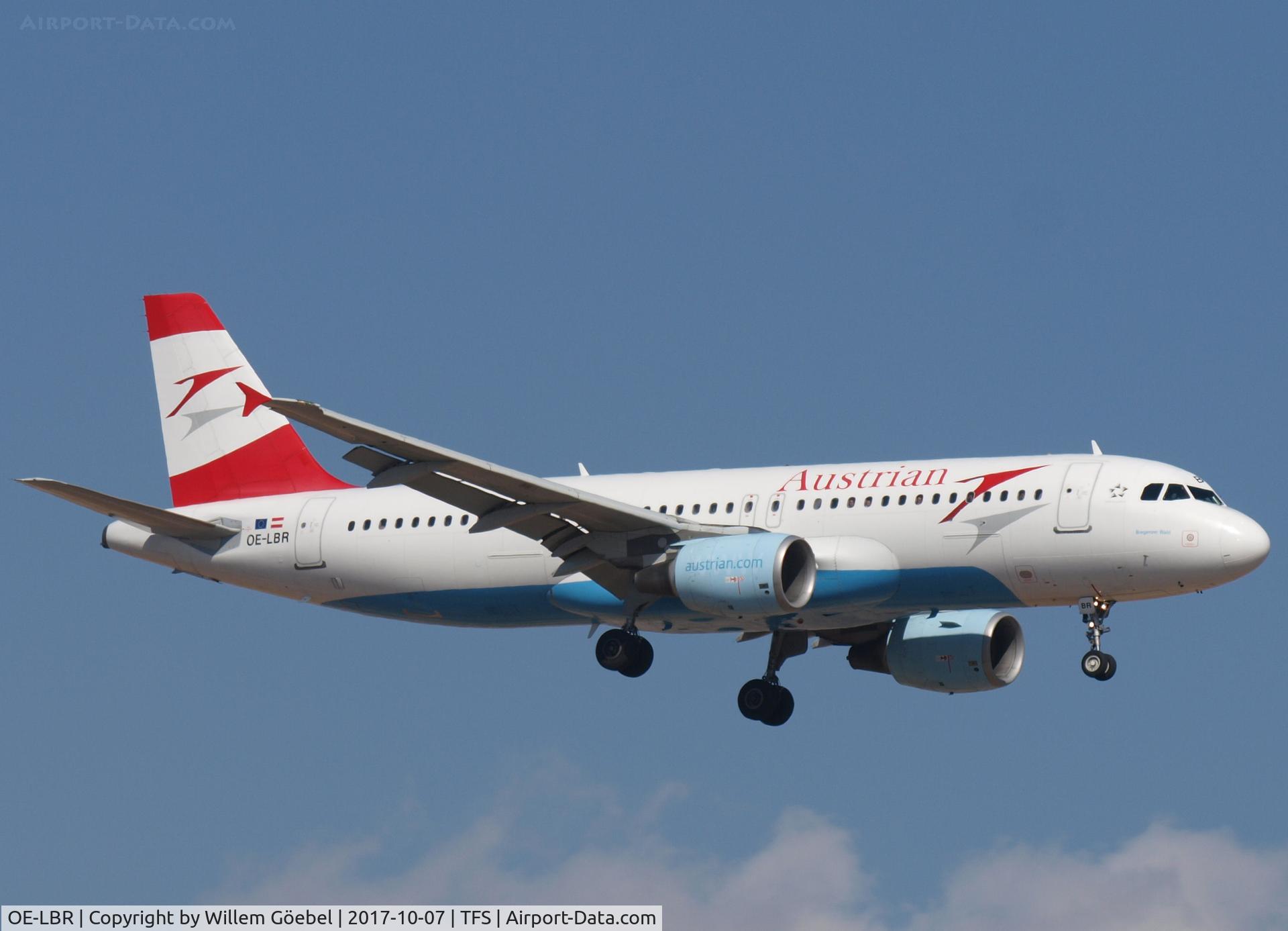 OE-LBR, 2000 Airbus A320-214 C/N 1150, Landing on TFS airport of Tenerife