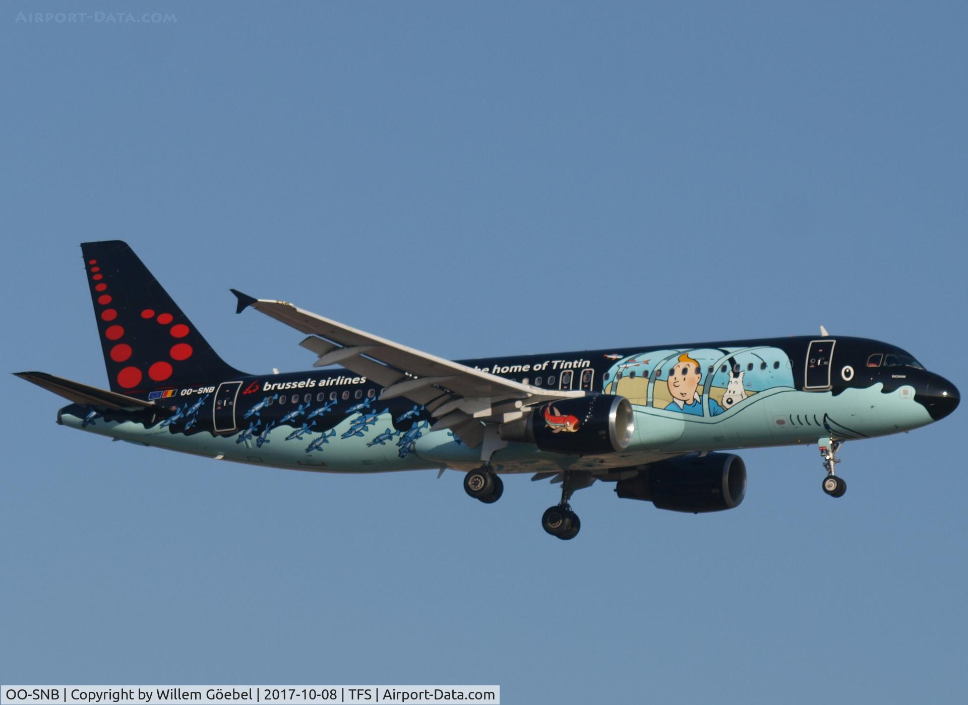 OO-SNB, 2001 Airbus A320-214 C/N 1493, Landing on TFS airport of Tenerife