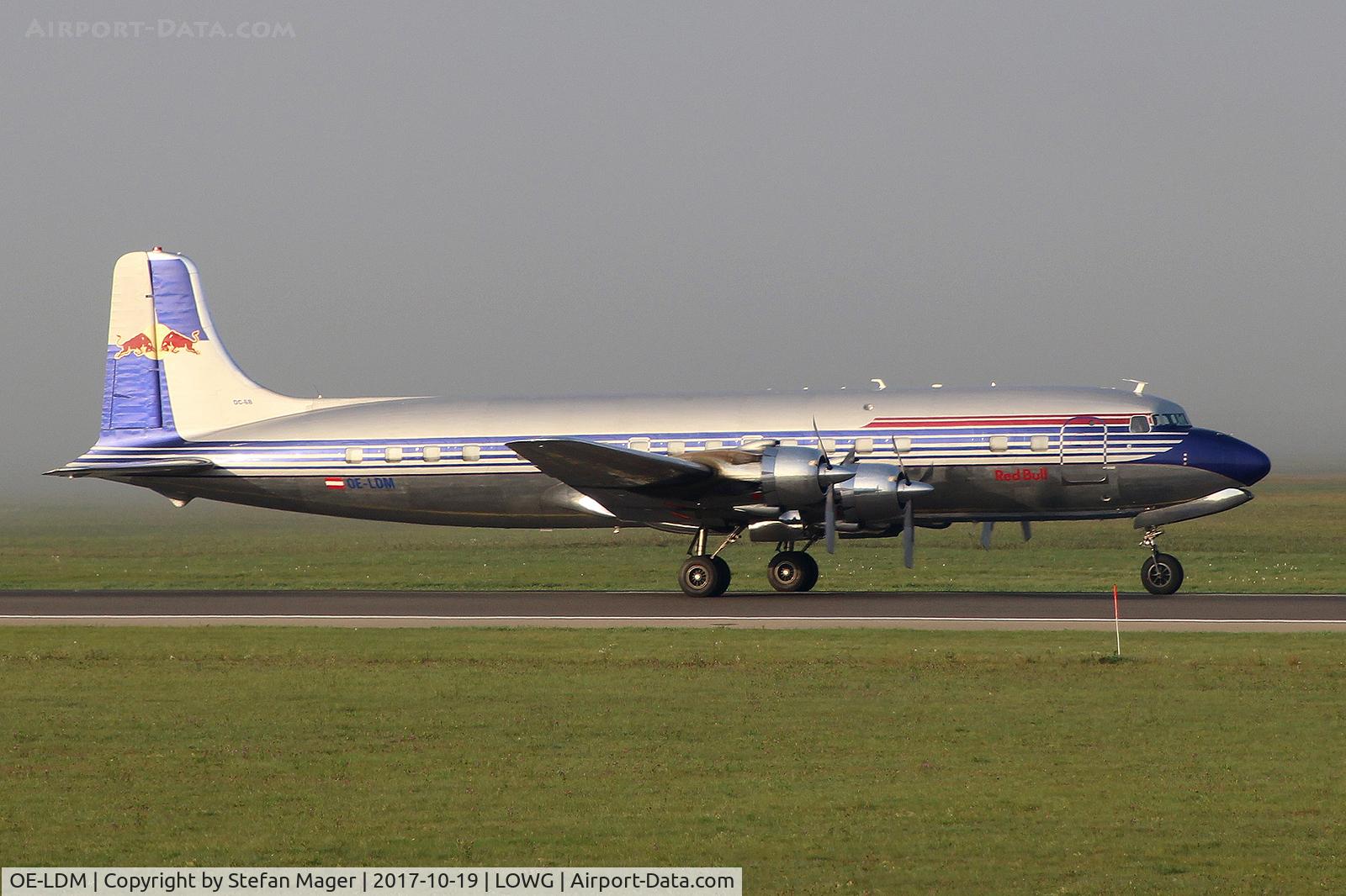 OE-LDM, 1958 Douglas DC-6B C/N 45563, Red Bull DC-6B @GRZ