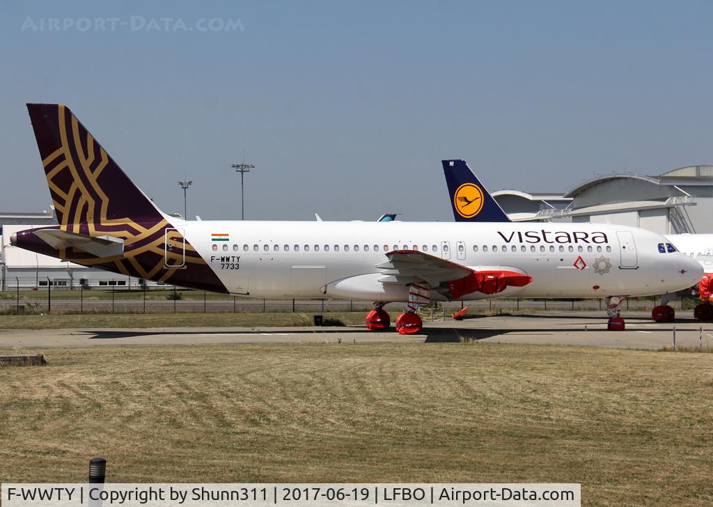 F-WWTY, 2017 Airbus A320-251N C/N 7733, C/n 7733 - To be VT-TNE