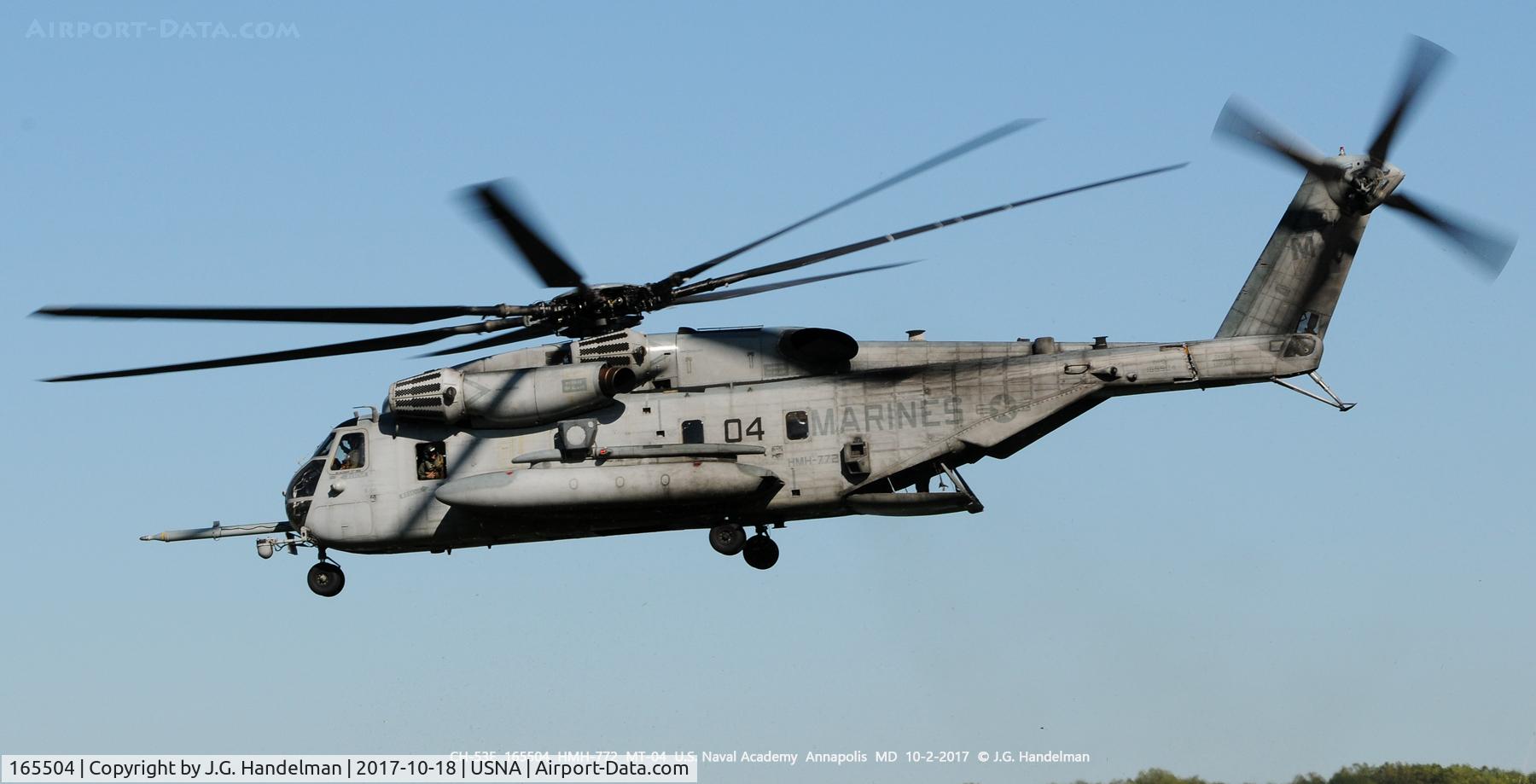165504, Sikorsky CH-53E Super Stallion C/N 65-654, Lift off at USNA.