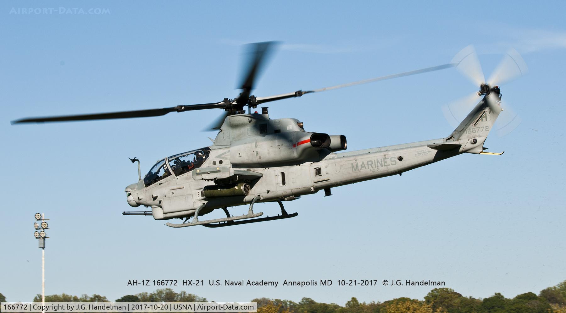 166772, Bell AH-1Z Viper C/N 59007, Lift off at USNA.