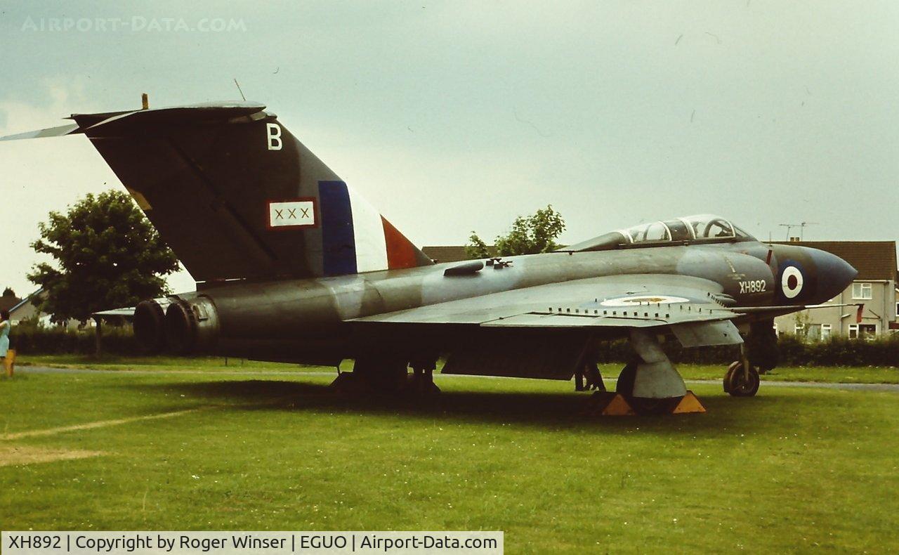 XH892, 1958 Gloster Javelin FAW.9R C/N 11329, As aircraft B of 29 Squadron RAF. With the museum collection at RAF Colerne in the early 1970s.