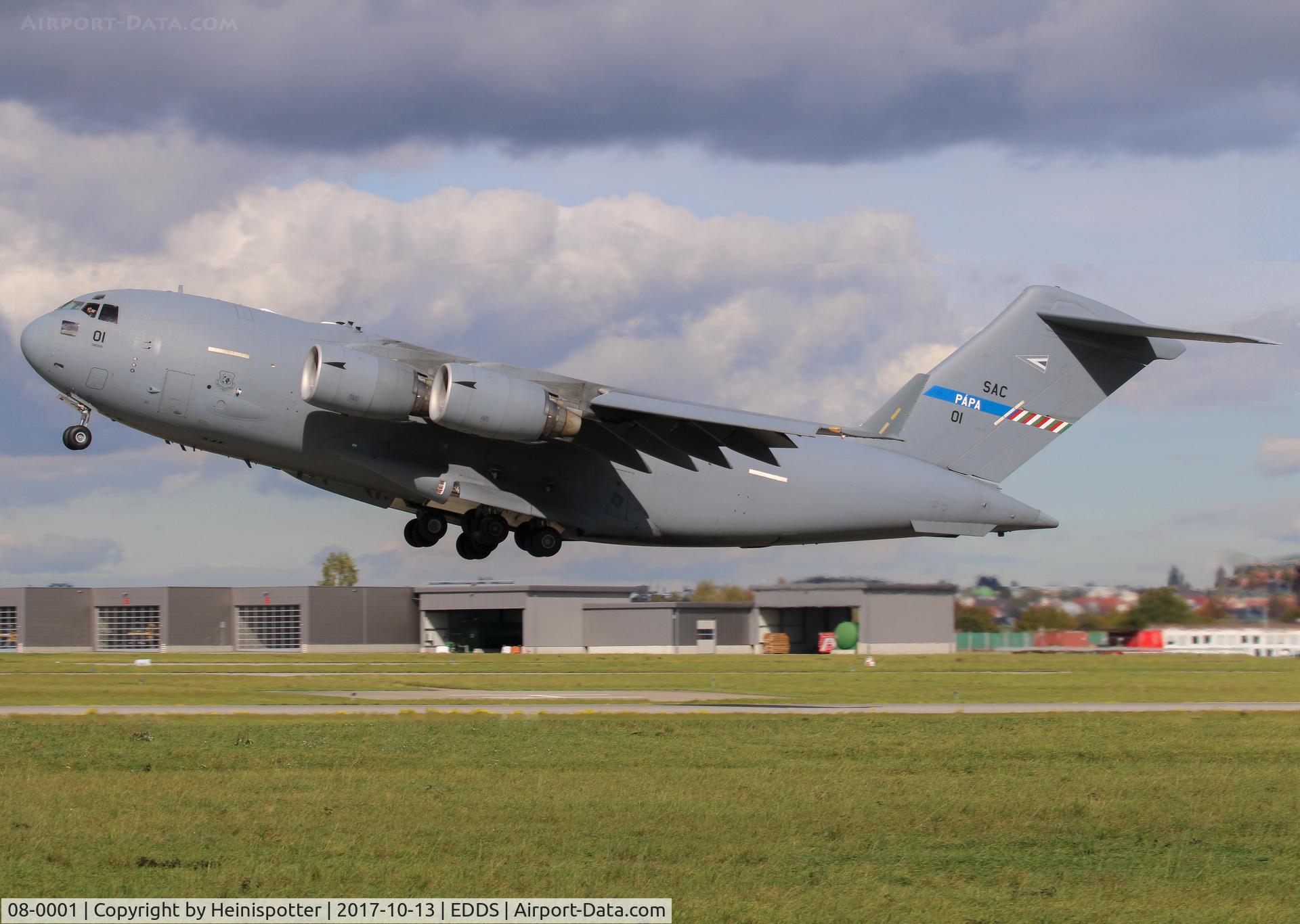 08-0001, 2008 Boeing C-17A Globemaster III C/N F-207, 08-0001 at Stuttgart Airport.