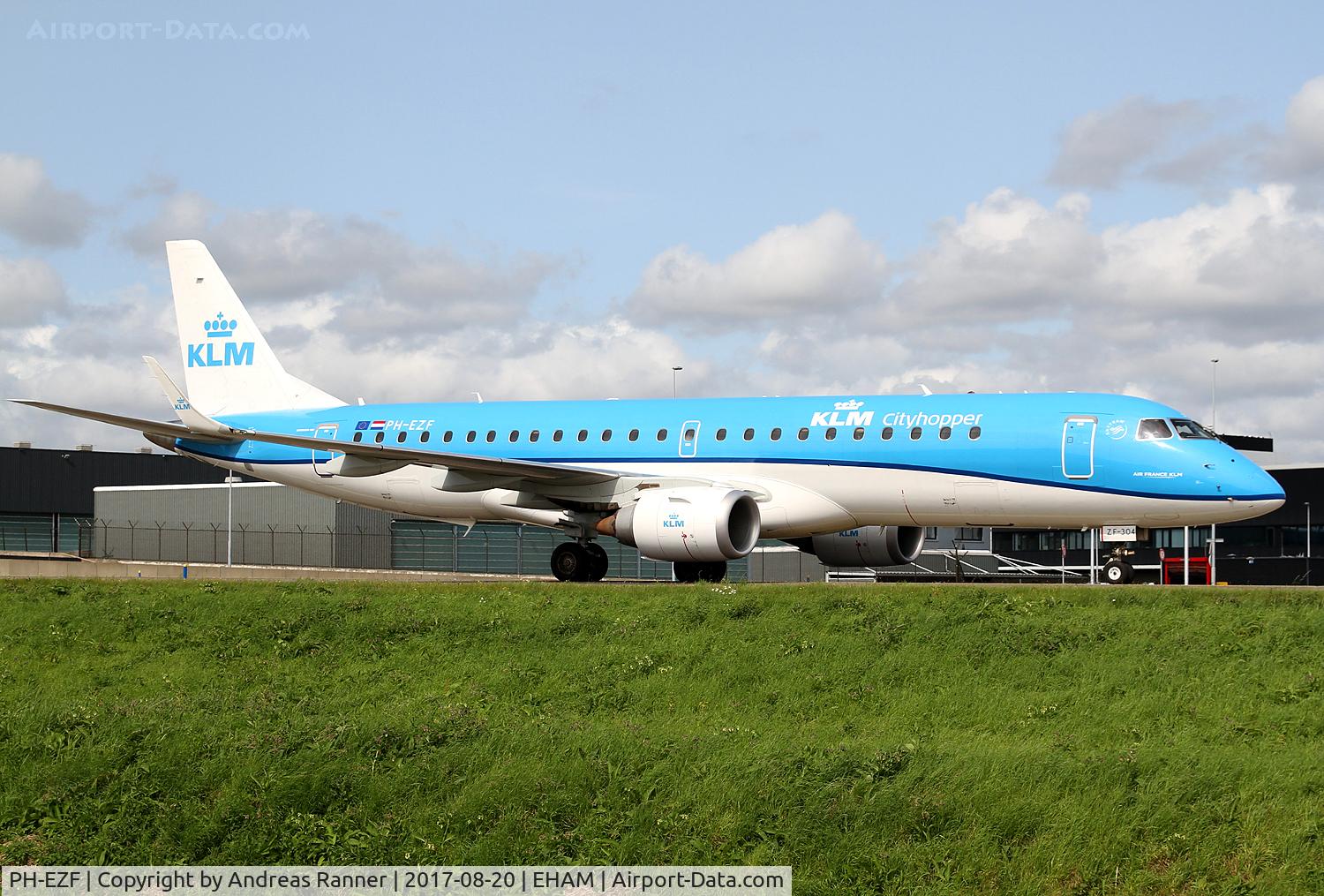PH-EZF, 2009 Embraer 190LR (ERJ-190-100LR) C/N 19000304, KLM Cityhopper ERJ-190