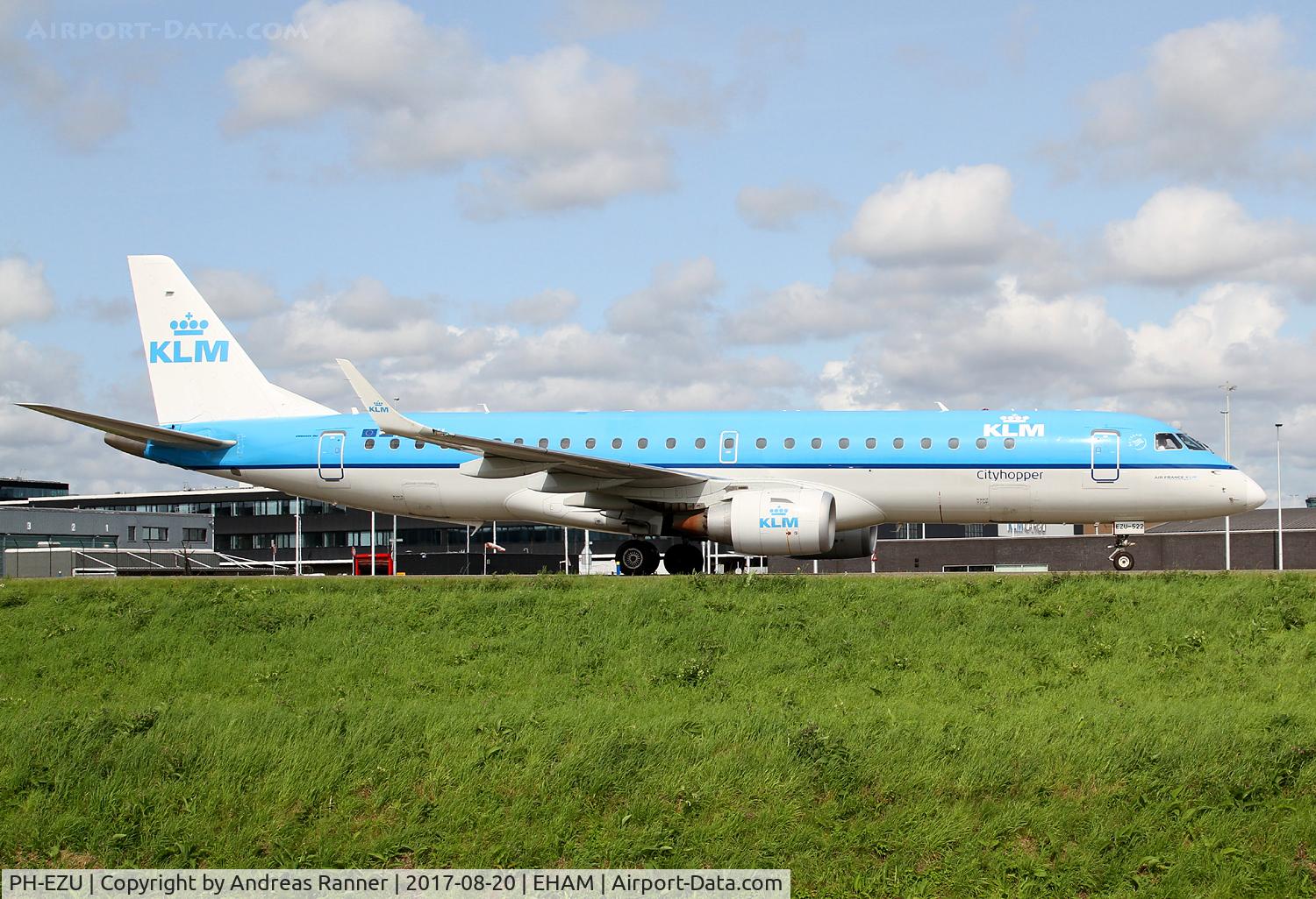 PH-EZU, 2012 Embraer 190LR (ERJ-190-100LR) C/N 19000522, KLM Cityhopper ERJ-190