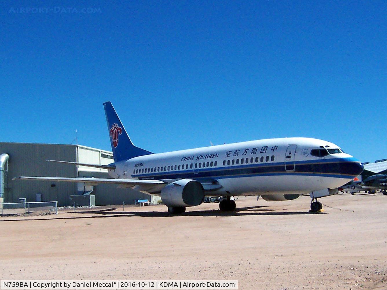 N759BA, 1993 Boeing 737-3Q8 C/N 27286, Pima Air & Space Museum