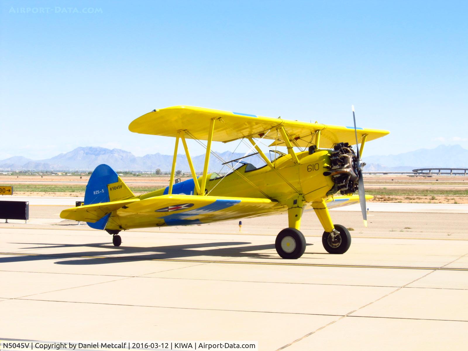 N5045V, 1942 Boeing A75N1(PT17) C/N 75-5422, Phoenix-Mesa Gateway Airport Gateway Aviation Day 2016
