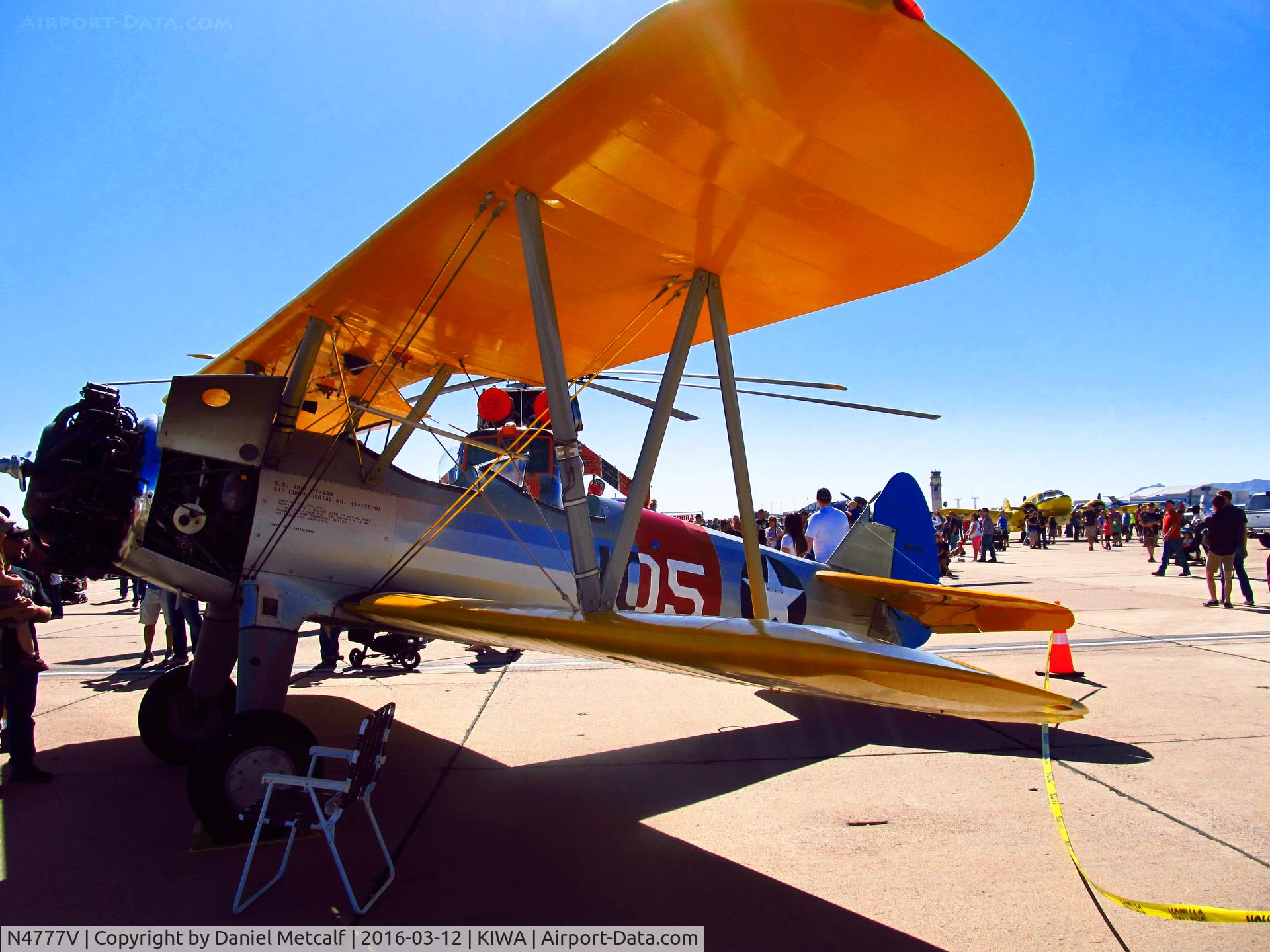N4777V, 1943 Boeing A75N1(PT17) C/N 75-5733, Phoenix-Mesa Gateway Airport Gateway Aviation Day 2016