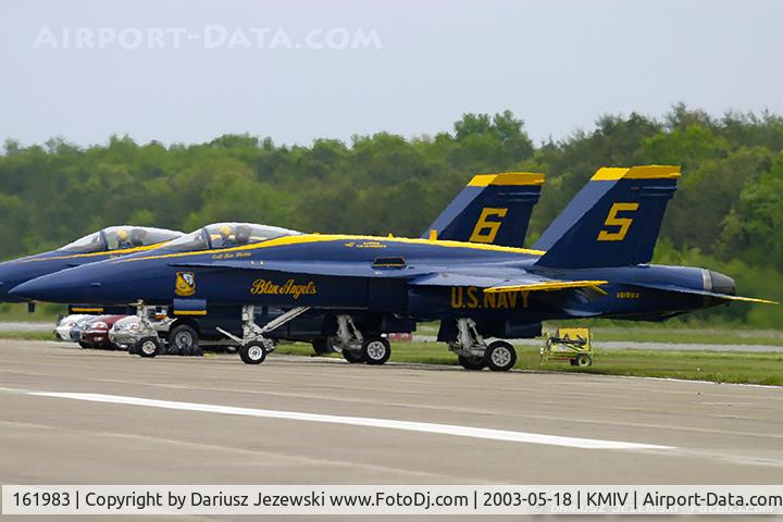 161983, McDonnell Douglas F/A-18A Hornet C/N 0205/A165, F/A-18A Hornet 161983 C/N 0205 from Blue Angels Demo Team  NAS Pensacola, FL
