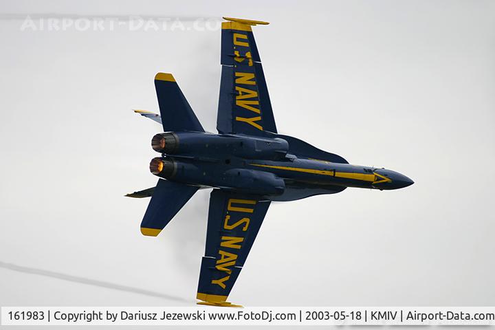 161983, McDonnell Douglas F/A-18A Hornet C/N 0205/A165, F/A-18A Hornet 161983 C/N 0205 from Blue Angels Demo Team  NAS Pensacola, FL