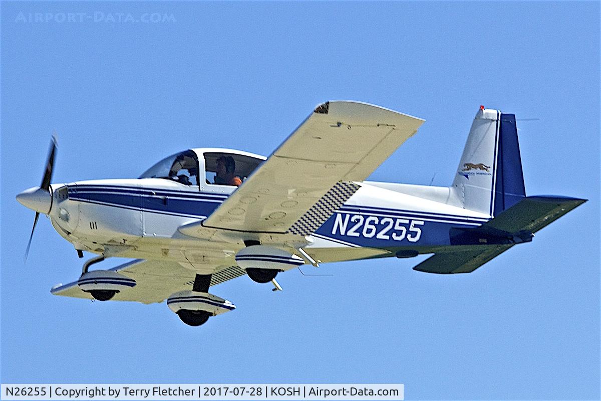 N26255, 1977 Grumman American AA-5A Cheetah C/N AA5A0485, at 2017 EAA AirVenture at Oshkosh