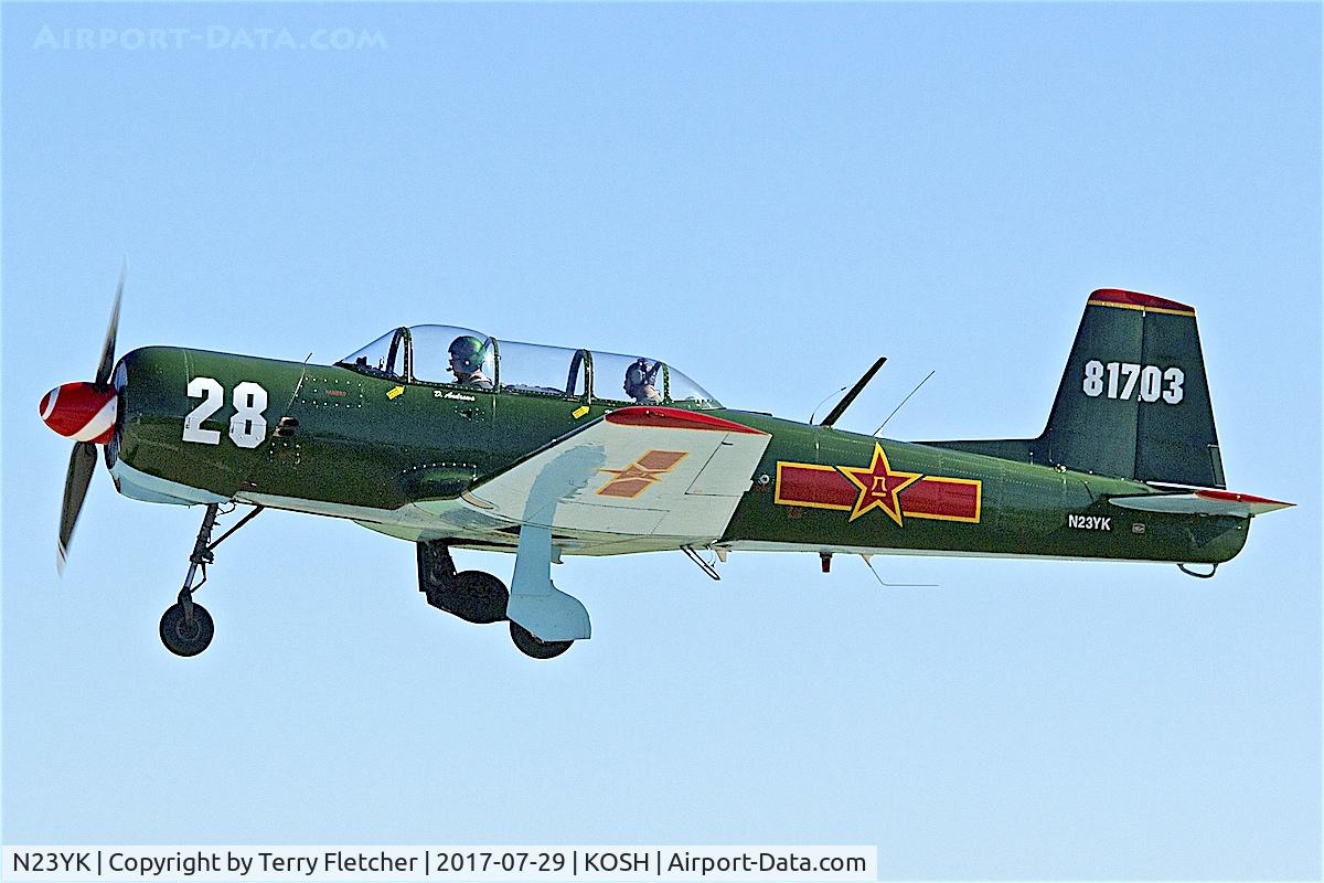 N23YK, 1973 Nanchang CJ-6A C/N 1432028, at 2017 EAA AirVenture at Oshkosh