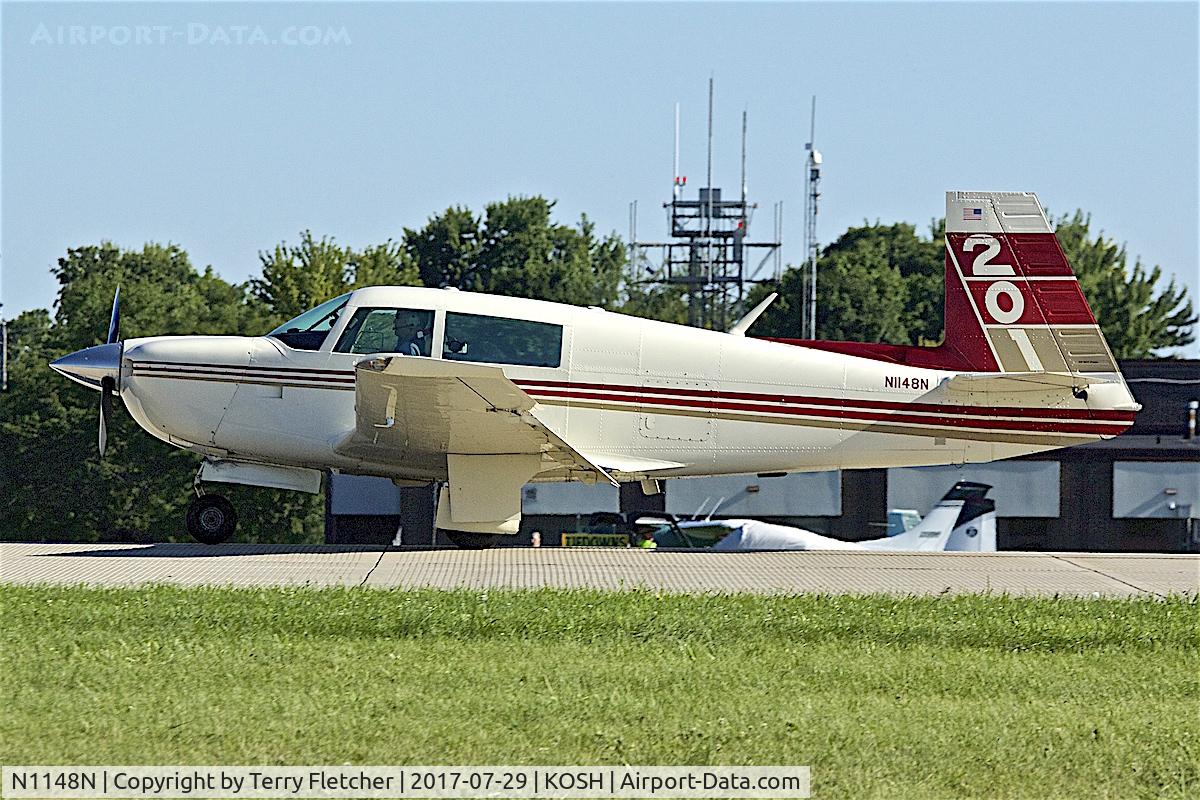 N1148N, 1981 Mooney M20J 201 C/N 24-1208, at 2017 EAA AirVenture at Oshkosh