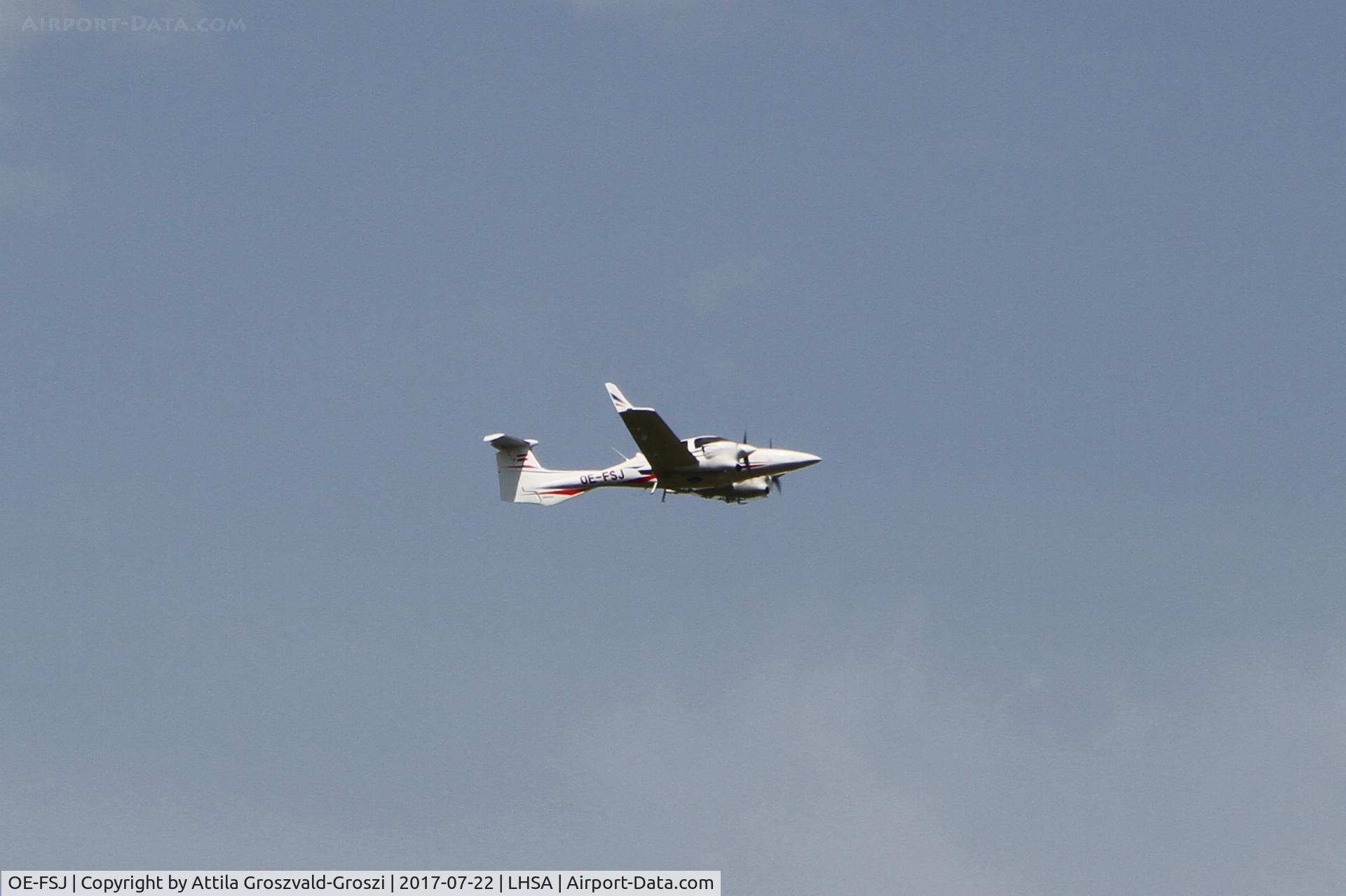 OE-FSJ, Diamond DA-42M Twin Star C/N 42.N020, Szentkirályszabadja airport airspace, Hungary