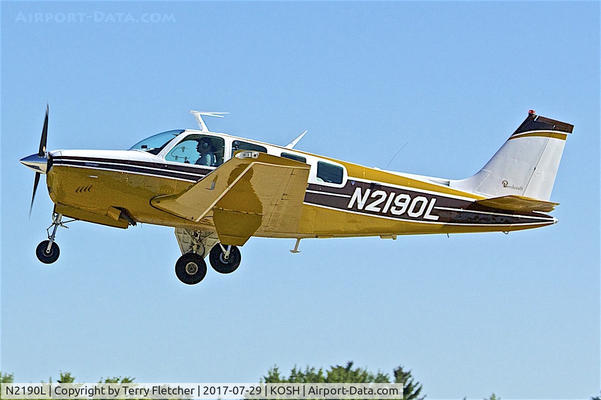 N2190L, 1976 Beech A36 Bonanza 36 C/N E-909, at 2017 EAA AirVenture at Oshkosh