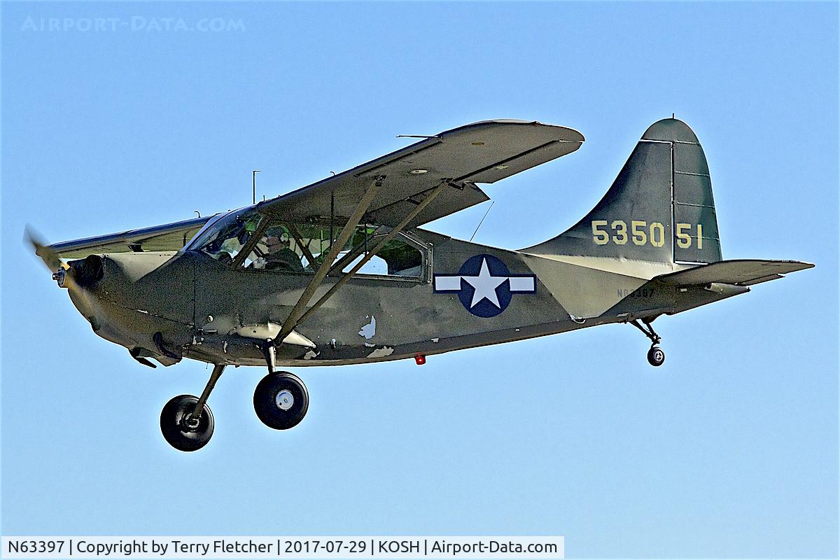 N63397, 1946 Stinson L-5G Sentinel C/N 76-4634, at 2017 EAA AirVenture at Oshkosh