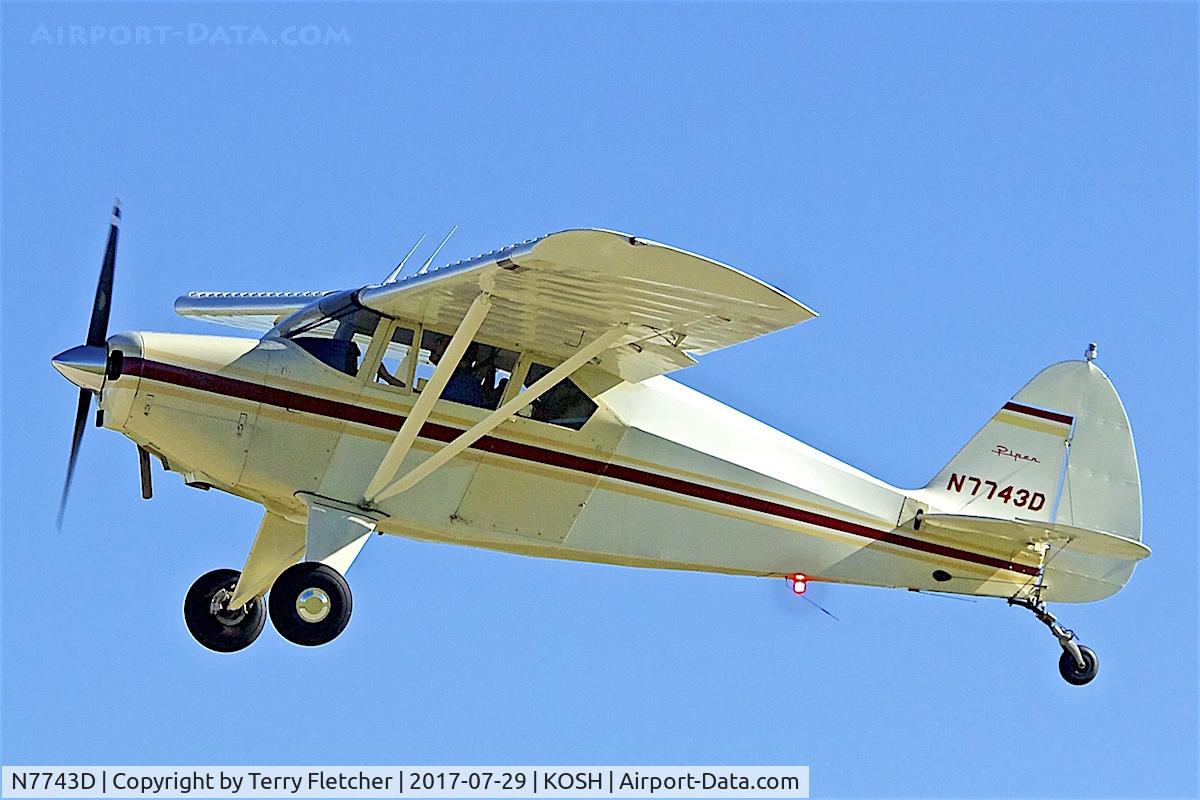 N7743D, 1957 Piper PA-22-150 Tri-Pacer C/N 22-5422, at 2017 EAA AirVenture at Oshkosh