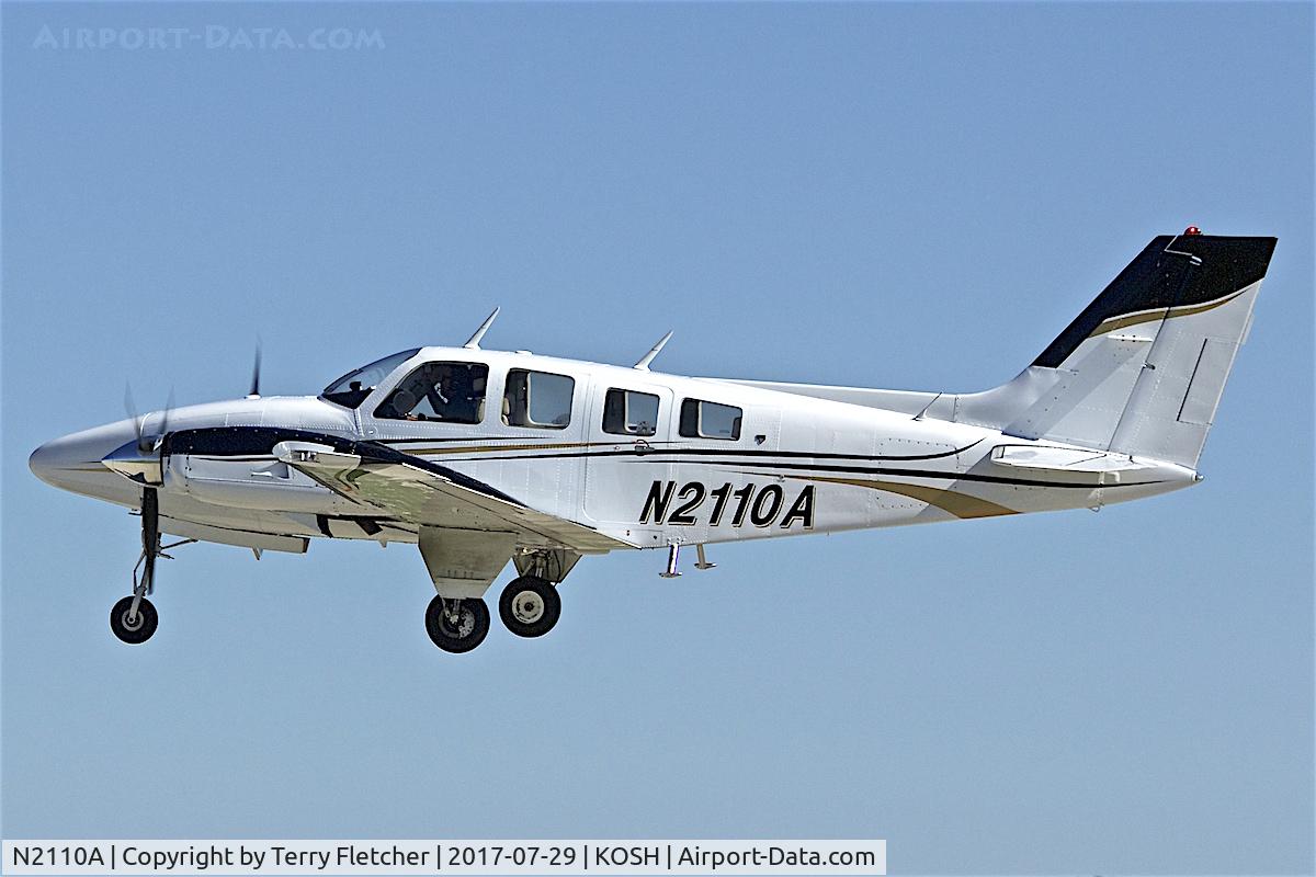 N2110A, 1977 Beech 58P Baron C/N TJ-129, at 2017 EAA AirVenture at Oshkosh