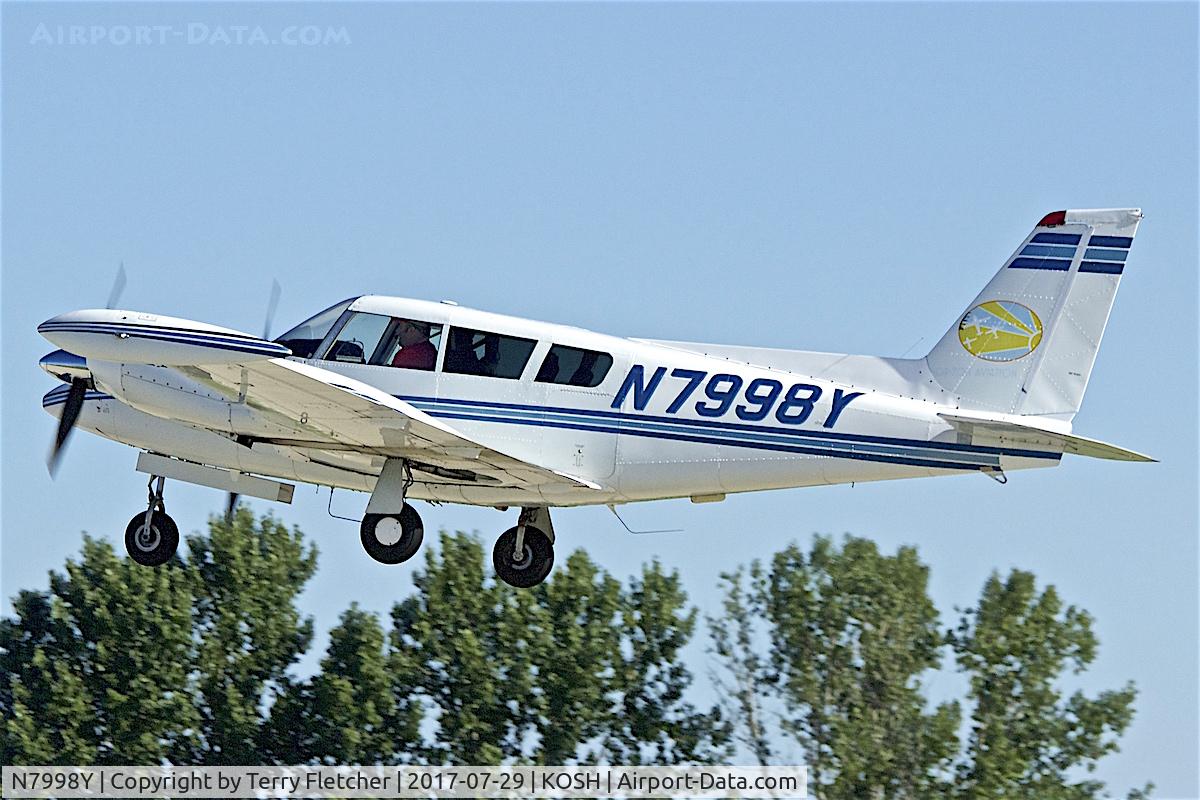 N7998Y, 1966 Piper PA-30-160 Twin Comanche Twin Comanche C/N 30-1103, at 2017 EAA AirVenture at Oshkosh