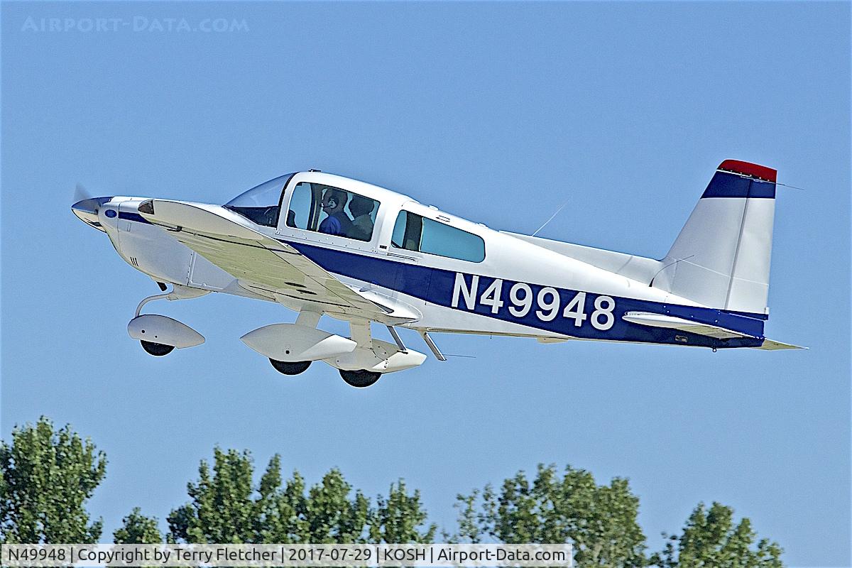 N49948, 1975 Grumman American AA-5A Cheetah C/N AA5A-0046, at 2017 EAA AirVenture at Oshkosh