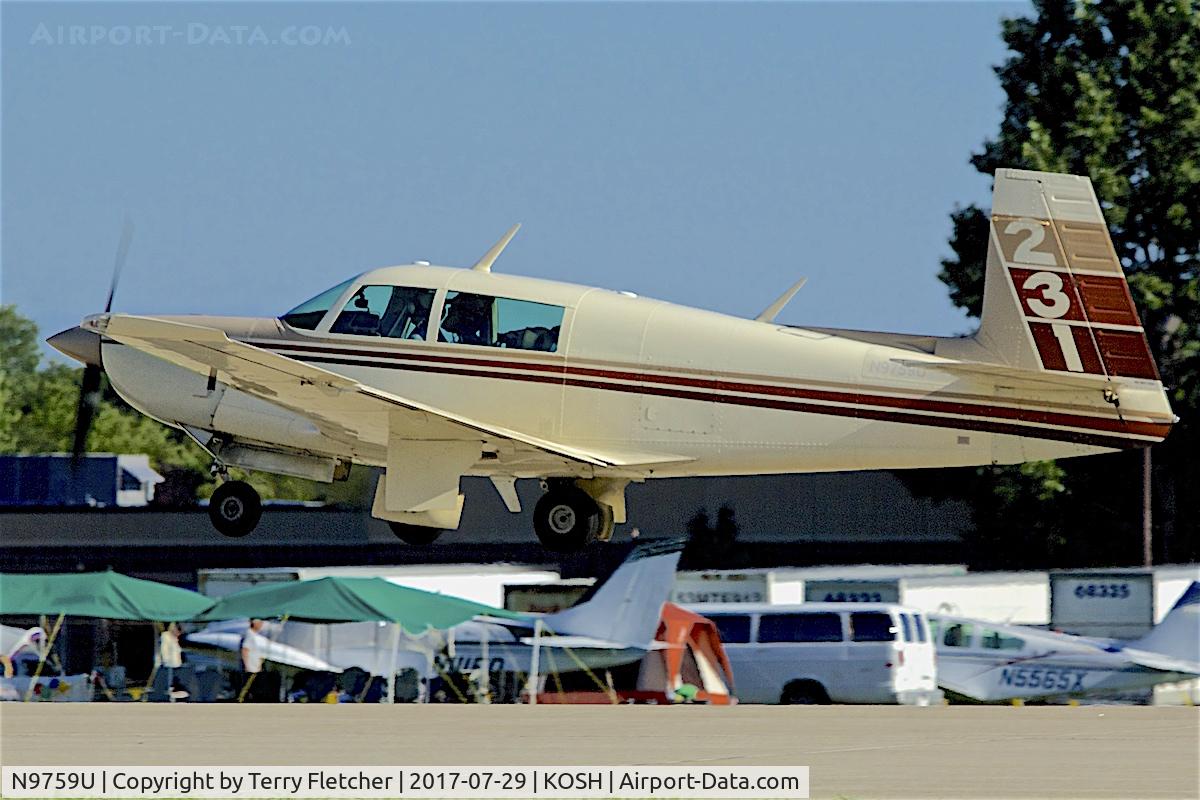 N9759U, 1981 Mooney M20K C/N 25-0517, at 2017 EAA AirVenture at Oshkosh