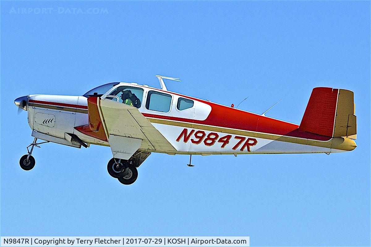 N9847R, 1960 Beech M35 Bonanza C/N D-6380, at 2017 EAA AirVenture at Oshkosh