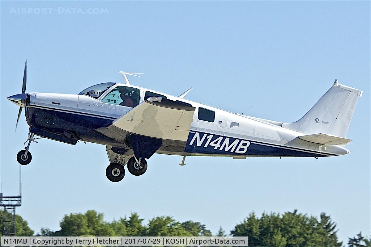 N14MB, 1977 Beech A36 Bonanza 36 C/N E-1062, at 2017 EAA AirVenture at Oshkosh