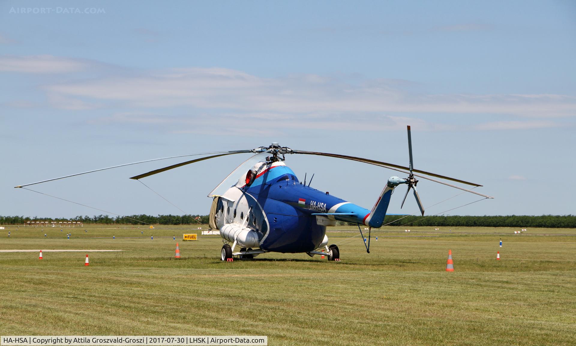 HA-HSA, 1980 Mil Mi-8T C/N 7970, Siófok-Kiliti Airport, Hungary
