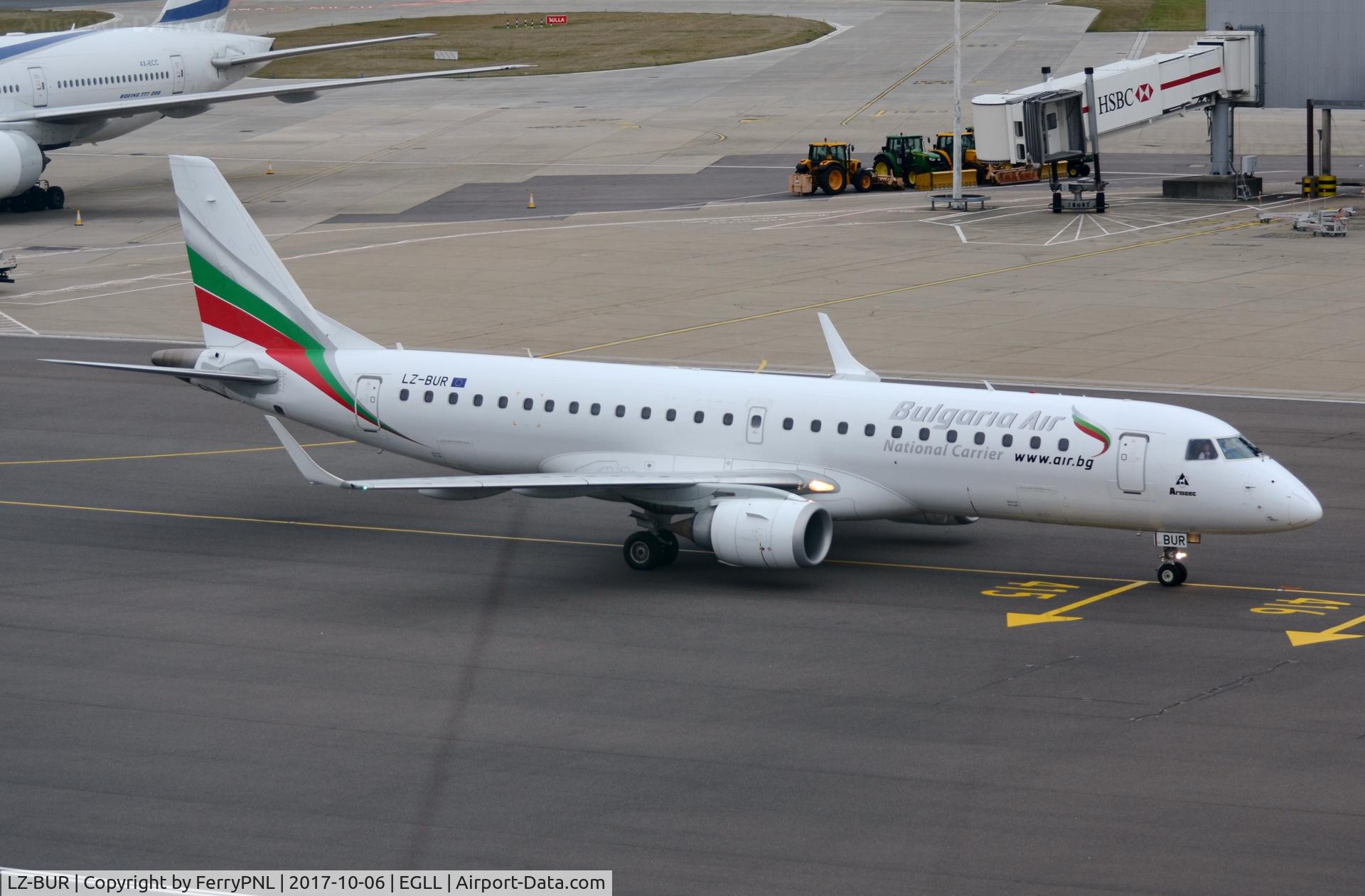 LZ-BUR, 2012 Embraer 190AR (ERJ-190-100IGW) C/N 19000551, ABG ERJ190 taxying to its gate.