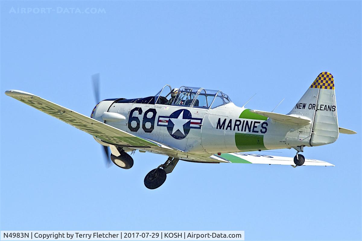 N4983N, 1957 North American AT-6D Texan C/N 121-42175 (44-81453), at 2017 EAA AirVenture at Oshkosh