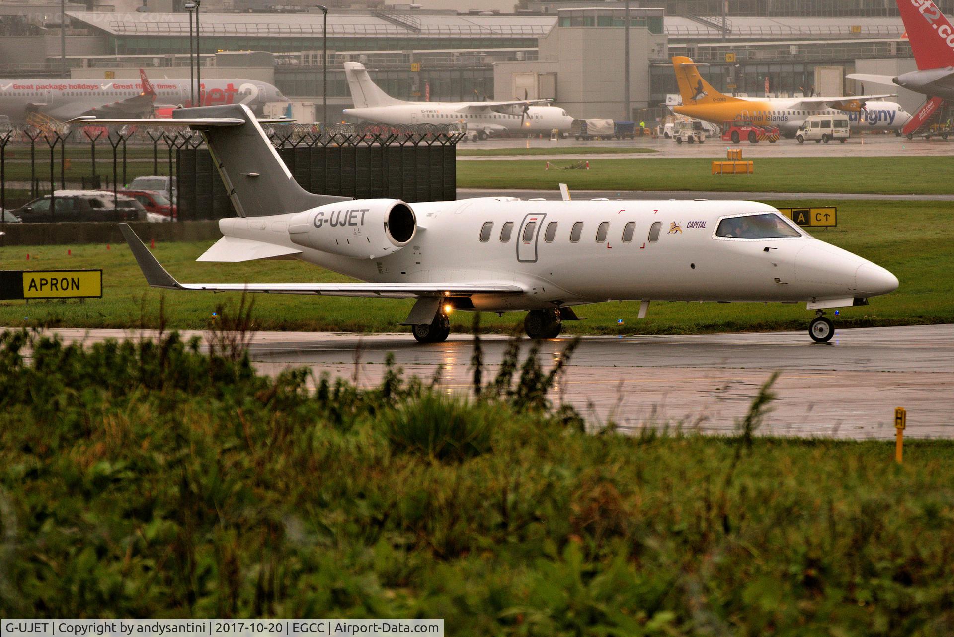 G-UJET, 1999 Learjet 45 C/N 45-055, just left the [FBO exc ramp]