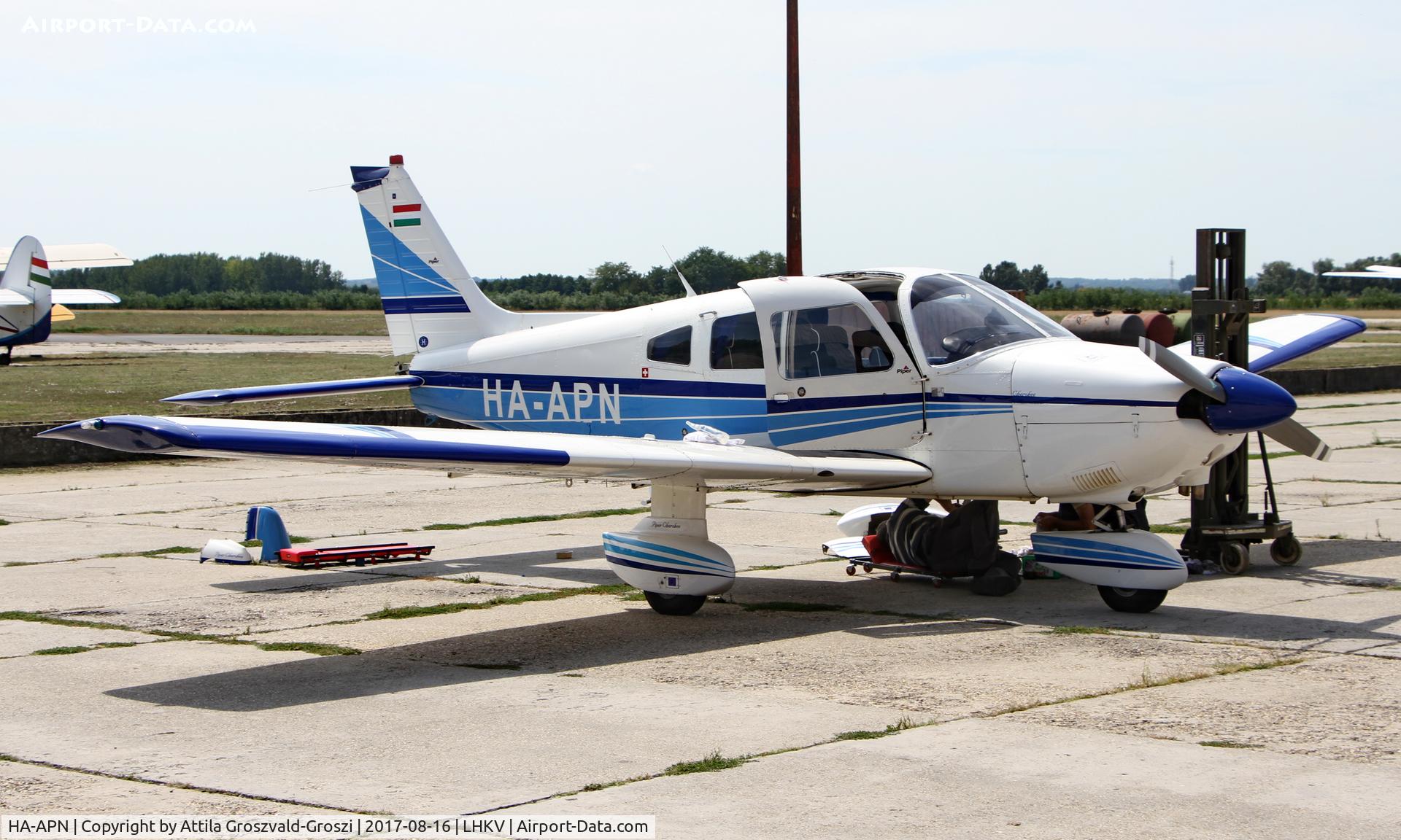 HA-APN, 1980 Piper PA-28-181 Cherokee Archer II C/N 28-8090277, Kaposújlak Airport, Hungary