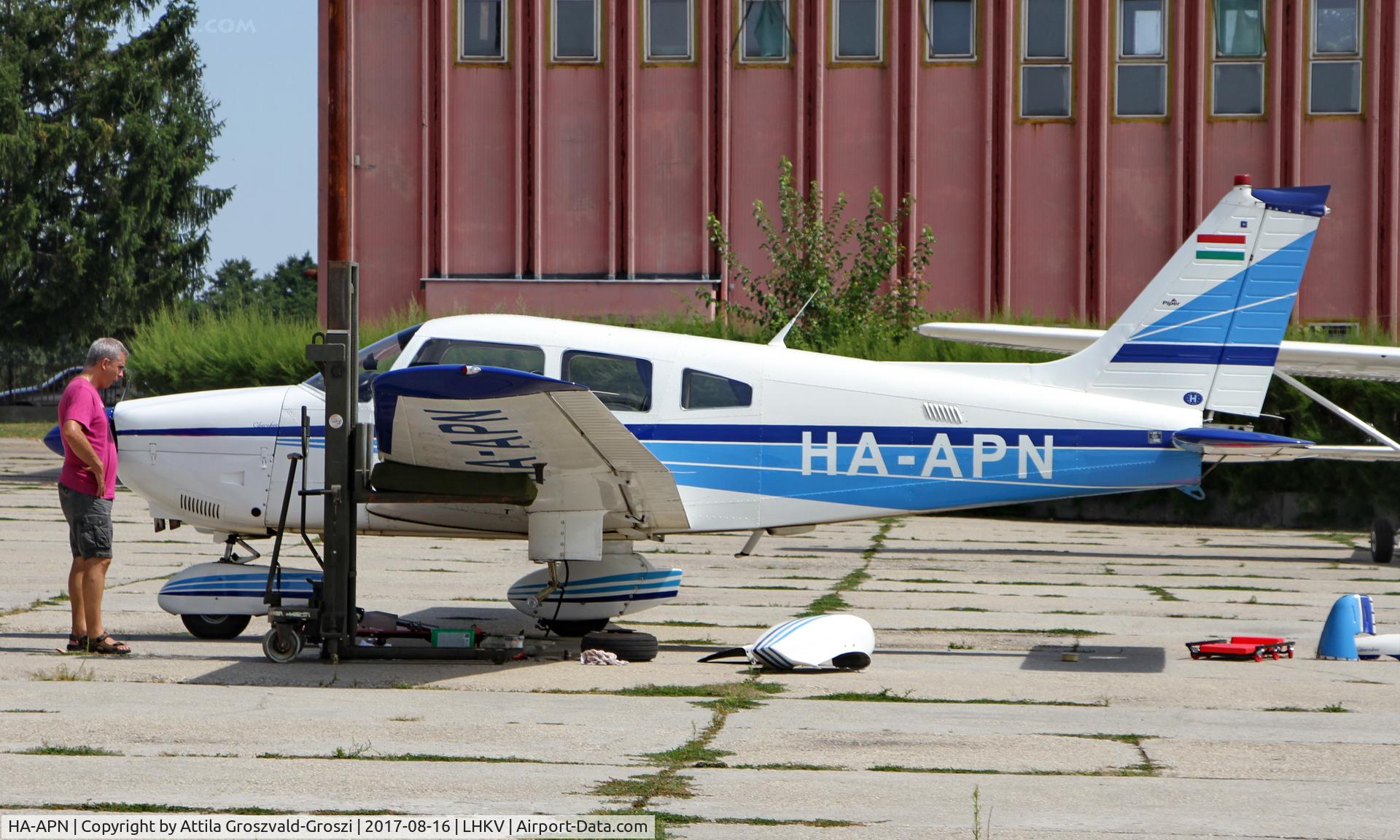 HA-APN, 1980 Piper PA-28-181 Cherokee Archer II C/N 28-8090277, Kaposújlak Airport, Hungary